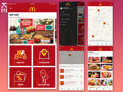 Revamped Total Look of Mcdonald's iOS App app store application branding illustration ios ios app mcdonalds mobile app design mobile ui photoshop restaurant ui ui design