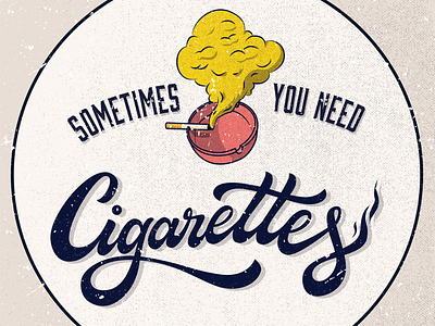 Addictive lettering cigarettes design handmade handmade font handmade type illustration lettering logo type typography vector vintage