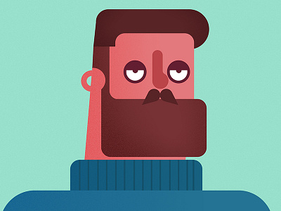 Beardman beardman cartoon flat design illustration