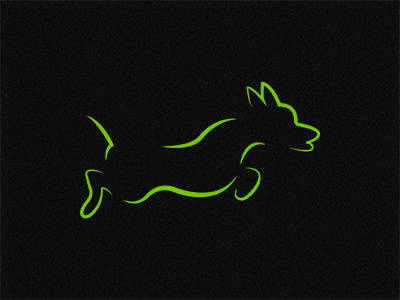 Neon Dog dog neon silhuette