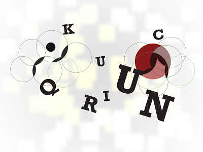 Quickrun Logo abstract alphabetic brown circle color golden ratio icon logo retro sports