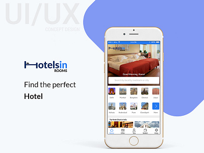 Find the perfect Hotel (Concept Design) app design graphics hotel ui design uiux
