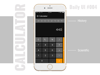 Daily UI #004 - Calculator Design app calculator concept dailyui design photoshop ui ux