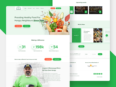 Food bank 🥑 clean icons landing page layout minimal typography ui ux web webdesign website white space