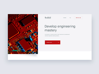 Bradfield — Homepage preview 👀 after affects animation clean computer science design landing page layout minimal school ui university ux web website