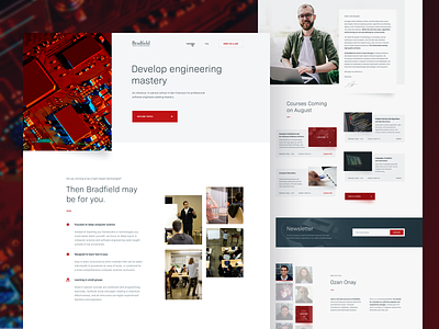 Bradfield — Landing page clean computer science design homepage landing page minimal school ui university ux web website