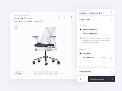 Mimeeq - Product configurator wireframes