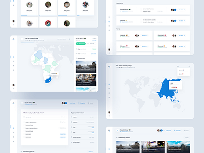Travel Planner — dashboard 🌎 africa app blue clean country dashboard design flight hotel map minimal planner product tonik tooltip travel ui ux web