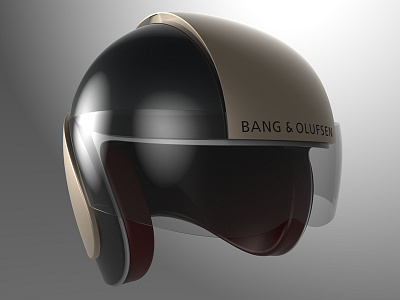 Beo WindRider 3d modelling bang olufsen branding ergonomics helmet product design rendering