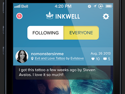 Inkwell App Feed app mobile