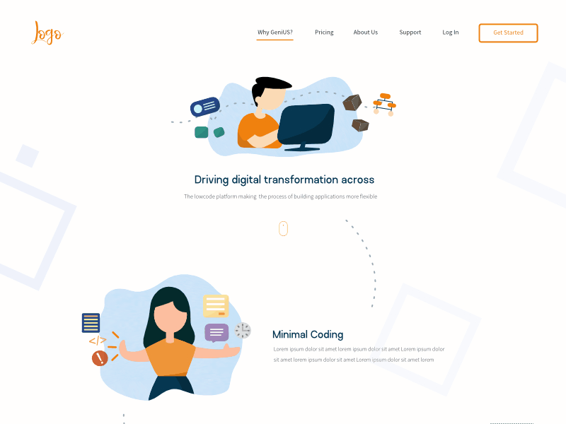 Landing Page automationtool gif illustration landing