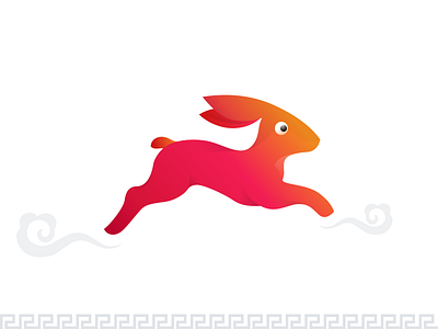 Illustration-Running Rabbit logo vi