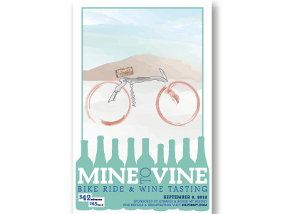 Mine to Vine Poster mountain poster wine
