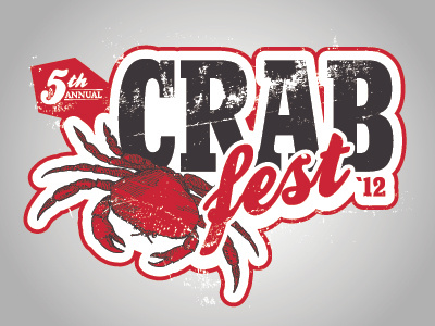 12 7 Crabfest Dribbble 01 crabfest logo seafood