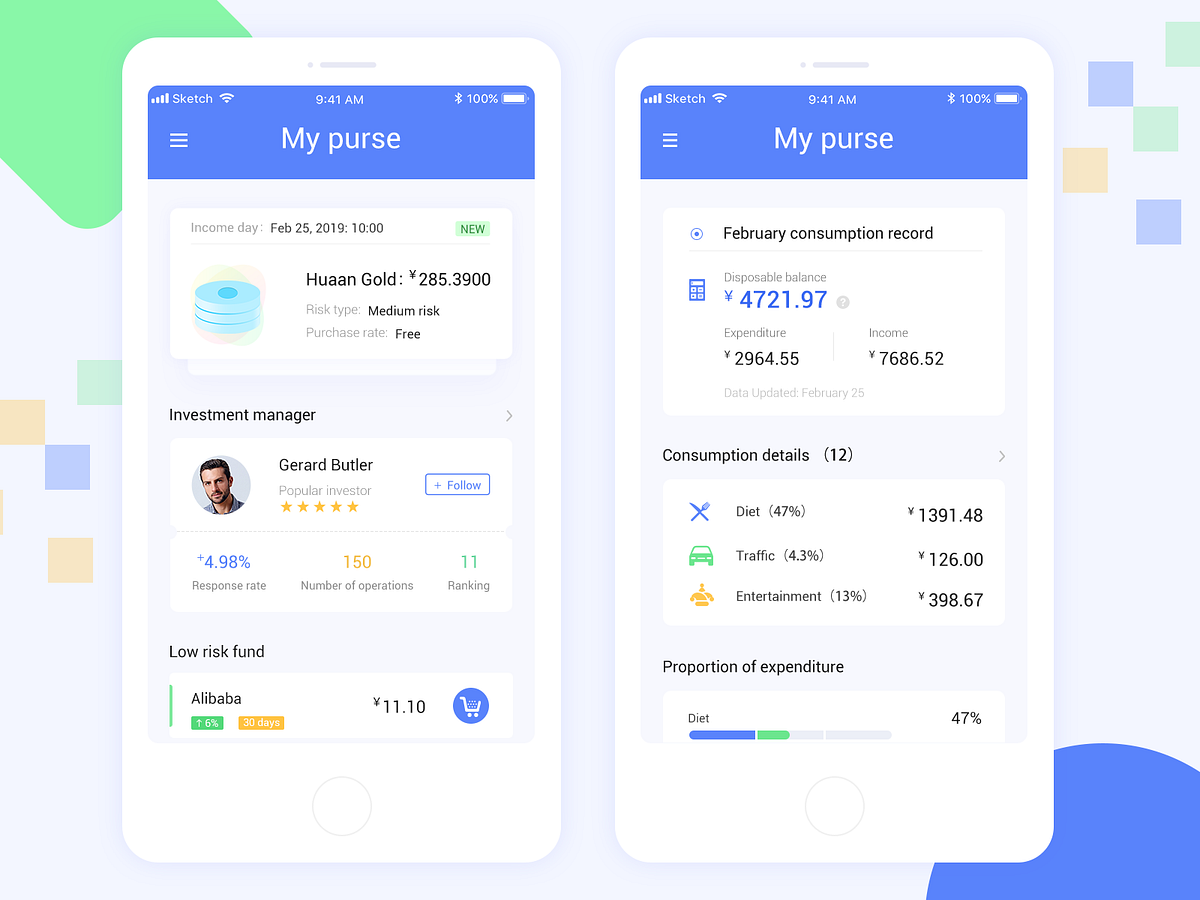 Personal wallet details page by fireman on Dribbble