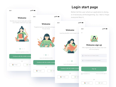 Youth Education Launch Login Page animation app clean illustration log in mobile mobility register simple ui youth education youth education