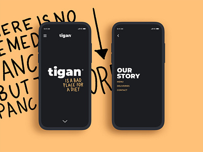 Tigan Pancakes Mobile branding food illustraion ui ux web