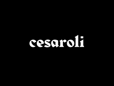 Cesaroli conceito design logo marca minimalista sofisticado tipografia typography vector