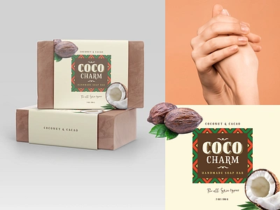 Coco Charm Soap Label design dribbbleweeklywarmup label logo soap soap label soapbox weekly weekly challenge weekly warm up weeklywarmup