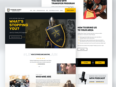 WFC Homepage chaplains church church branding church design religion religious trainer trainers training ui ui design ui ux uidesign veteran warrior warriors web design website website design