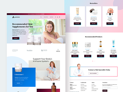 ATAI Redesign Proposal e commerce ecommerce ecommerce design gradient skin care skincare ui ui ux ui ux design uidesign woman women