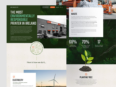 Sustainability landing page