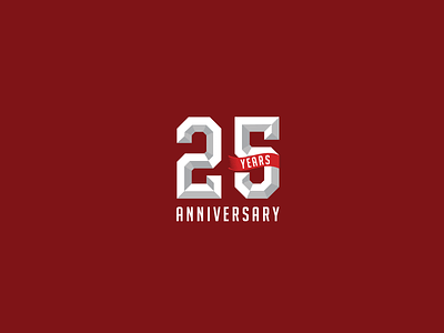 25 Years Anniversary 25 years anniversary bold brand branding letter logo logodesign vintage