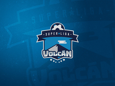 Super Liga Volcan Logo Proposal shield logo soccer soccer league sport logo sports volcano