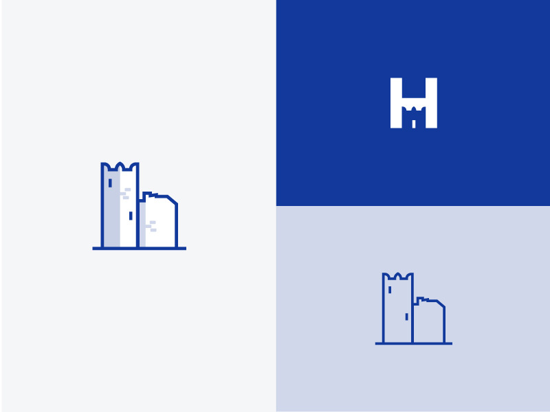 Castle Icon Refresh Exploration h letter dental logo dental clinic logo refresh castle logo castle icon logo icon