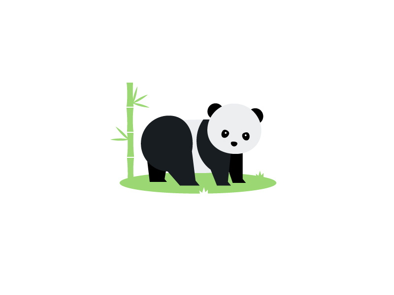 Panda animal illustration panda bear minimalist minimal nature animals panda
