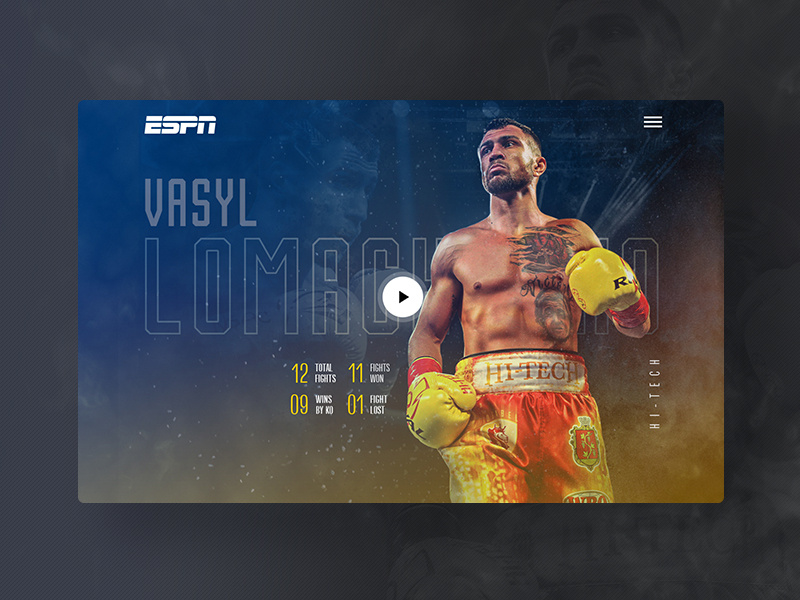 Lomachenko Fan Art hero banner sports ui web boxer sport