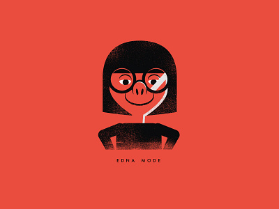 Edna Mode cartoon edna edna mode fanart grunge incredibles minimal the incredibles