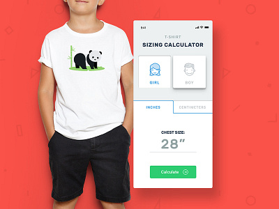 UI Challenge 004 Calculator apparel calculator mobile t shirt ui ux design uidesign