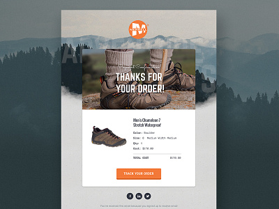 UI Challenge 017 Email Receipt email campaign email receipt hiking receipt shoes ui ux design uichallange uidesign uipractice