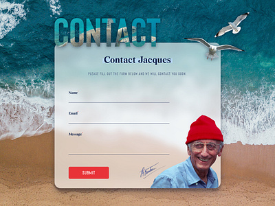 UI Challenge 026 Contact Us contact contact form contact us form form design ocean sea sea life ui challange uidesign