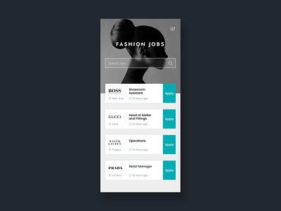 UI Challenge 050 Job Listing fashion fashion app job job listing ui ui ux ui ux design ui 100day ui challenge uidesign