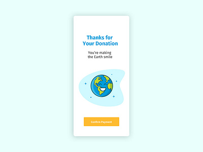 UI Challenge 054 Confirmation donation earth earth day ui ui ux ui ux design ui 100day ui challange uidesign