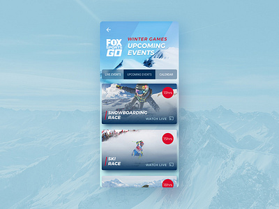 UI Challenge 070 Event Listing event event listing sport sport app ui ui ux ui ux design ui 100day ui challenge uidesign winter olympics