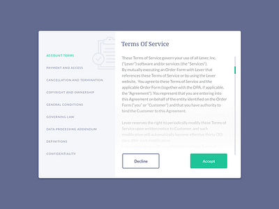 UI Challenge 089 Terms Of Service branding design icon minimal terms terms of service typography ui ui ux ui ux design ui 100day ui challenge uidesign vector