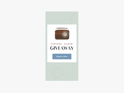 UI Challenge 097 Giveaway give away giveway radio ui ui ux ui ux design ui 100day ui challenge uidesign vintage