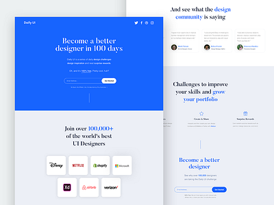 UI Challenge 100 Redesign Daily UI Landing Page