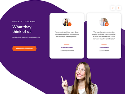 Testimonials Section agency agency landing page agency website design testimonial testimonials ui ux design uidesign