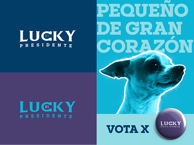 Lucky 2021 dog dog logo doggy dogs halftone politic political political campaign political logo politician weekly challenge weekly warm up