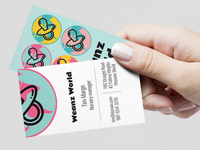 Weanz World Biz Cards branding busines card logo