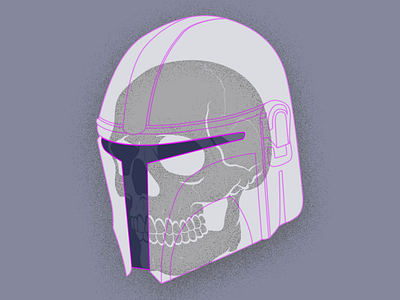 Mando Skully (take 4) art illustration mandolorian star wars vector