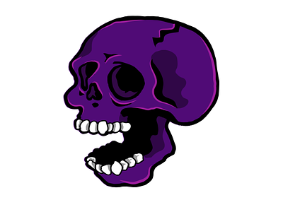 Skully Yellin' illustration skull skull art spooky vector