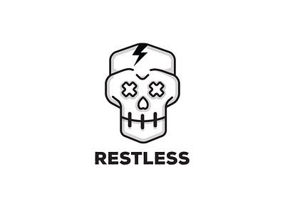 Restltess fun skully illustration scary skull skulls vector