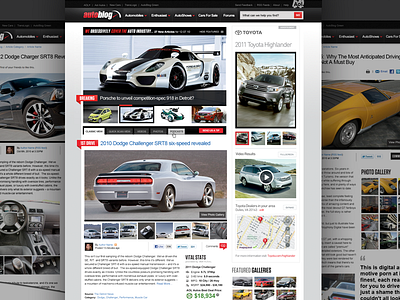 Autoblog aol auto auto industry autoblog automotive blog portal redesign relaunch website