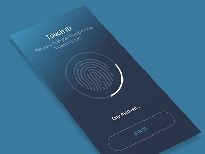 Touch ID Concept app fingerprint id identification ios mobile touch