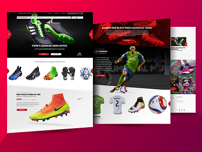 Design Exploration for Soccer.com Relaunch commerce retail web